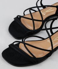 Rasteirinha-Feminina-Vizzano-com-Tiras-em-Suede-Preta-9948645-Preto_3