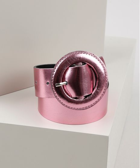 Cinto-Feminino-Manu-Gavassi-Metalizado-com-Fivela-Redonda-Encapada-Rosa-9943968-Rosa_1