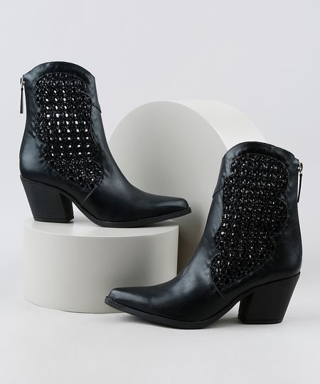 Bota-Feminina-Oneself-Country-Cano-Curto-Salto-Baixo-Tresse-Preta-9945177-Preto_1