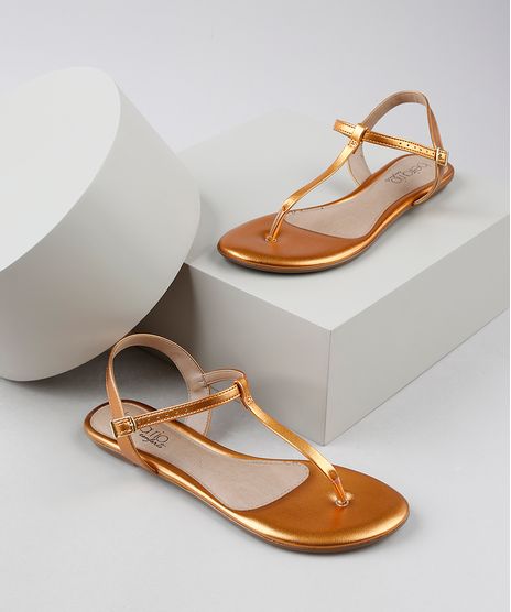 Rasteirinha-Feminina-Oneself-Metalizada--Cobre-9947705-Cobre_1
