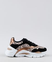 Tenis-Feminino-Oneself-Chunky-Estampado-Animal-Print-Guepardo-com-Recortes-Bege-Claro-9948131-Bege_Claro_2