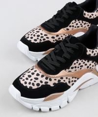Tenis-Feminino-Oneself-Chunky-Estampado-Animal-Print-Guepardo-com-Recortes-Bege-Claro-9948131-Bege_Claro_3