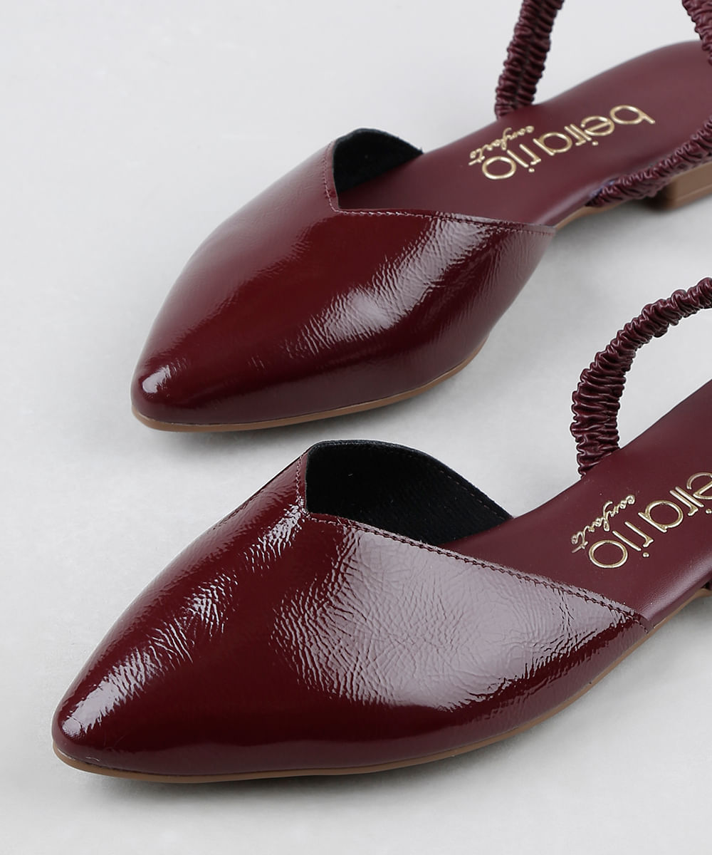 tenis beira rio verniz vinho