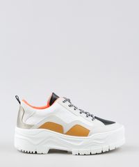 Tenis-Feminino-Oneself-Chunky-Sneaker-Plataforma-com-Recortes-Branco-9948130-Branco_2