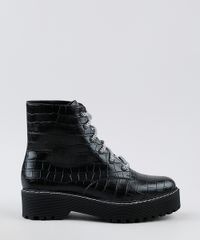 Bota-Coturno-Feminina-Oneself-Cano-Curto-Tratorada-Texturizada-Croco-Preta-9948196-Preto_2