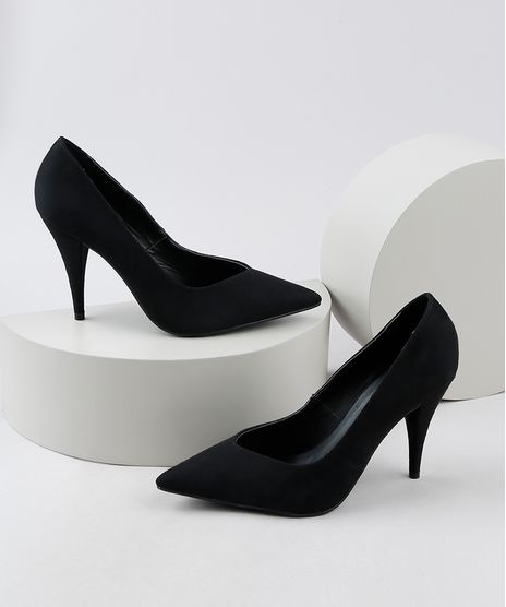 Scarpin-de-Suede-Feminino-Oneself-Bico-Fino-Salto-Fino-Preto-9949540-Preto_1