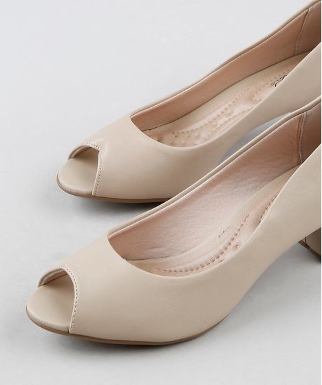 beira rio conforto peep toe