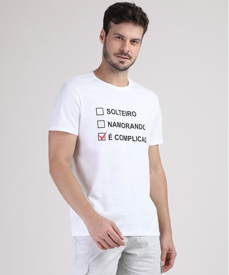 Camiseta-Masculina--E-Complicado--Manga-Curta-Gola-Careca-Branca-9944586-Branco_1
