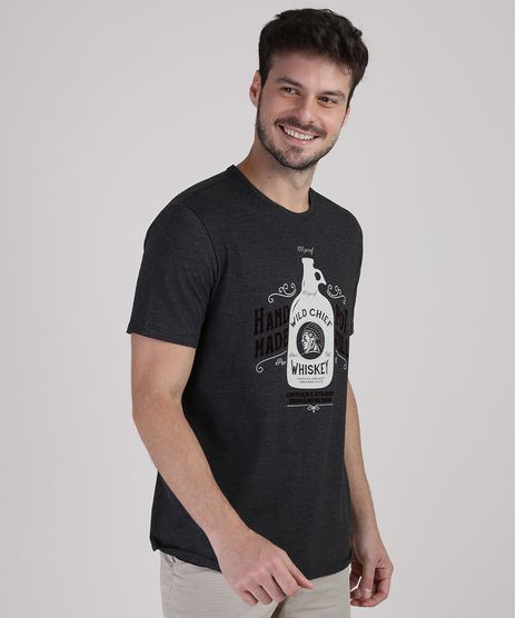 Camiseta-Masculina--Wild-Chief-Whiskey--Manga-Curta-Gola-Careca-Cinza-Mescla-Escuro-9869672-Cinza_Mescla_Escuro_1