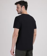Camiseta-Masculina-com-Bolso-Listrado-Manga-Curta-Gola-Careca-Preta-9888735-Preto_2