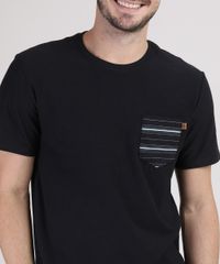 Camiseta-Masculina-com-Bolso-Listrado-Manga-Curta-Gola-Careca-Preta-9888735-Preto_5