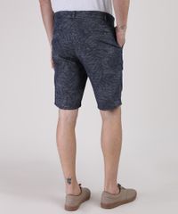 Bermuda-Masculina-Reta-Chino-Estampada-de-Folhagem-com-Cordao-Azul-Marinho-9943525-Azul_Marinho_4