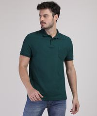 Polo-Masculina-Basica-Comfort-em-Piquet-Manga-Curta-Verde-Escuro-9536088-Verde_Escuro_1