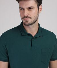 Polo-Masculina-Basica-Comfort-em-Piquet-Manga-Curta-Verde-Escuro-9536088-Verde_Escuro_4