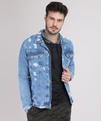 Jaqueta-Jeans-Masculina-Trucker-Destroyed-com-Bolsos-Azul-Claro-9779174-Azul_Claro_1 Jaqueta-Jeans-Masculina-Trucker-Destroyed-com-Bolsos-Azul-Claro-9779174-Azul_Claro_1