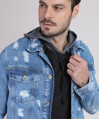 Jaqueta-Jeans-Masculina-Trucker-Destroyed-com-Bolsos-Azul-Claro-9779174-Azul_Claro_4 Jaqueta-Jeans-Masculina-Trucker-Destroyed-com-Bolsos-Azul-Claro-9779174-Azul_Claro_4