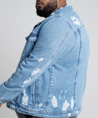 Jaqueta-Jeans-Masculina-Trucker-Destroyed-com-Bolsos-Azul-Claro-9779174-Azul_Claro_5 Jaqueta-Jeans-Masculina-Trucker-Destroyed-com-Bolsos-Azul-Claro-9779174-Azul_Claro_5
