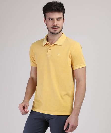 Polo-de-Piquet-Masculina-Manga-Curta-Amarela-9915542-Amarelo_1