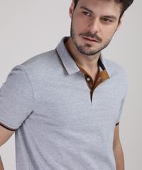 Polo-de-Piquet-Masculina-Comfort-com-Suede-Manga-Curta-Cinza-Mescla-9869038-Cinza_Mescla_4