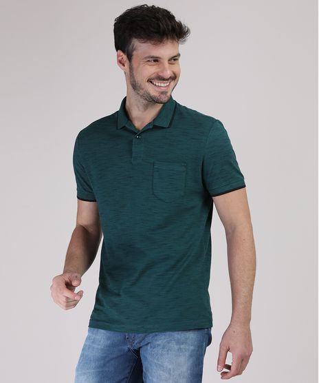 Polo-Masculina-Basica-Mescla-com-Bolso-Manga-Curta-Verde-Escuro-Mescla-9942886-Verde_Escuro_Mescla_1