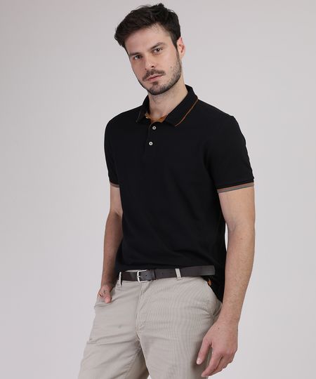 Polo-de-Piquet-Masculina-Comfort-com-Suede-Manga-Curta-Preta-9869038-Preto_1