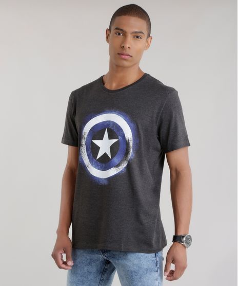 Camiseta-Capitao-America-Cinza-Mescla-Escuro-8644266-Cinza_Mescla_Escuro_1