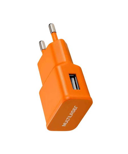 Carregador-de-Parede-Smartogo-Bivolt-com-Entrada-USB-Multilaser---CB080L-Laranja-9942677-Laranja_1