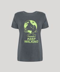 T-Shirt-Feminina-Mindset-Planeta-Terra--Keep-Walking--Manga-Curta-Decote-Redondo-Chumbo-9950423-Chumbo_1