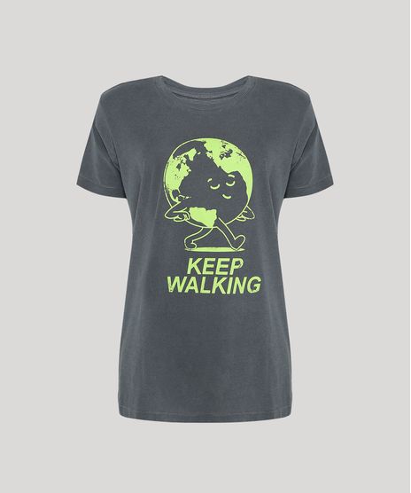 T-Shirt-Feminina-Mindset-Planeta-Terra--Keep-Walking--Manga-Curta-Decote-Redondo-Chumbo-9950423-Chumbo_1