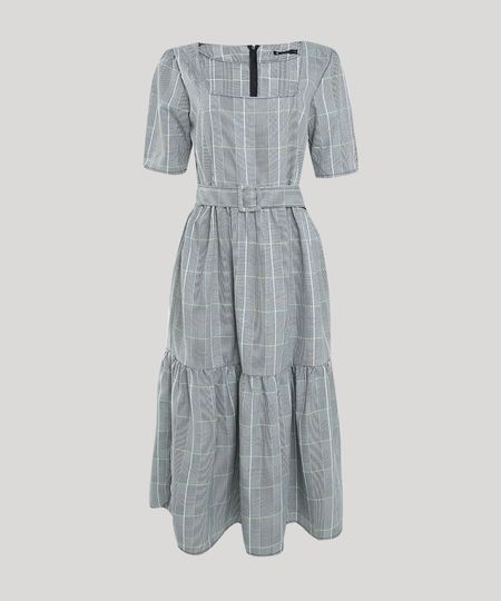 Vestido-Feminino-Mindset-Midi-Estampado-Xadrez-com-Recorte-e-Cinto-Manga-Curta-Cinza-Mescla-9950465-Cinza_Mescla_1 Vestido-Feminino-Mindset-Midi-Estampado-Xadrez-com-Recorte-e-Cinto-Manga-Curta-Cinza-Mescla-9950465-Cinza_Mescla_1