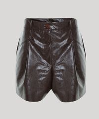 Short-Feminino-Mindset-Cintura-Super-Alta-Texturizado-Cobra-com-Pregas-Marrom-9949572-Marrom_1