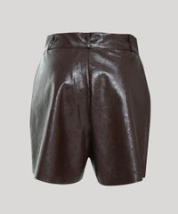 Short-Feminino-Mindset-Cintura-Super-Alta-Texturizado-Cobra-com-Pregas-Marrom-9949572-Marrom_2