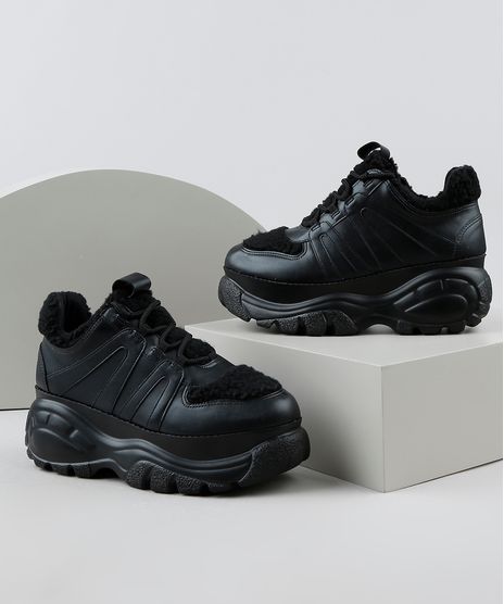 Tenis-Feminino-Oneself-Chunky-com-Pelo-Preto-9943078-Preto_1