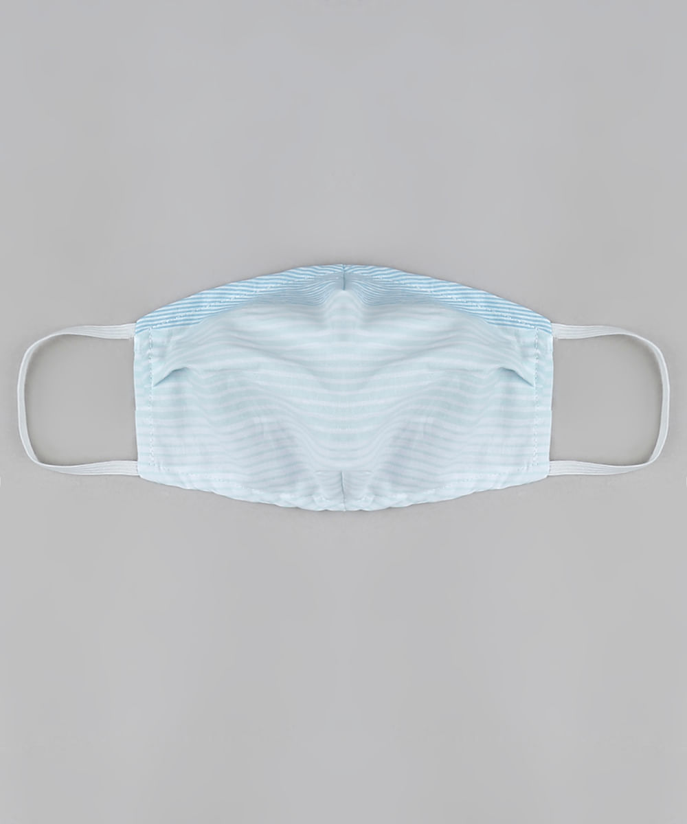 Máscara de Tecido Reutilizável para Proteção Individual Dupla Face Listrada e Lisa Multicor