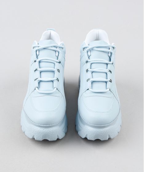 tenis plataforma azul claro