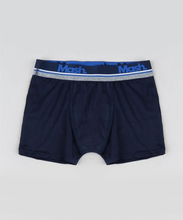 Cueca Boxer Masculina Mash em Microfibra Azul Marinho G