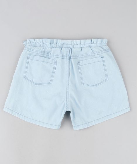 short jeans com elastico