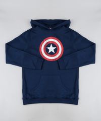 Blusao-de-Moletom-Juvenil-Capitao-America-com-Bolso-Canguru-Azul-Marinho-9942974-Azul_Marinho_1