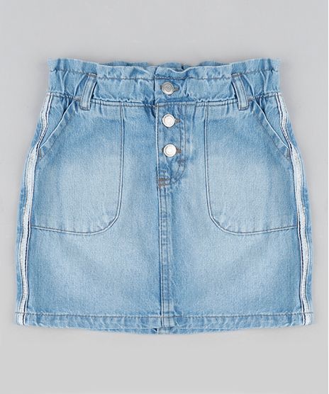 Saia-Jeans-Infantil-Frozen-Com-Faixa-Lateral-com-Glitter-Azul-Claro-9944343-Azul_Claro_1