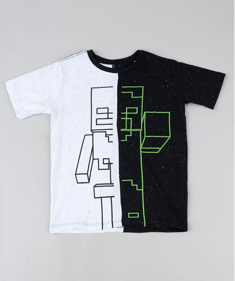 Camiseta-Infantil-Minecraft-Manga-Curta-Gola-Careca-Preta-9944638-Preto_1