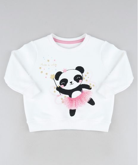 Blusao-de-Moletom-Infantil-Panda-Bailarina-com-Tule-Off-White-9887636-Off_White_1