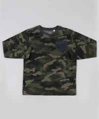 Camiseta-Infantil-Estampada-Camuflada-com-Bolso-Manga-Longa--Gola-Careca-Verde-Militar-9876158-Verde_Militar_1