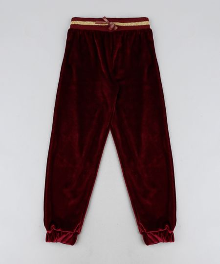 Calca-Infantil-em-Plush-Jogger-Cos-Canelado-com-Brilho-Vinho-9943383-Vinho_1