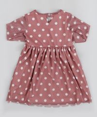 Vestido-Infantil-em-Tule-Estampado-de-Poa-Manga-Longa-Rose-9946881-Rose_2