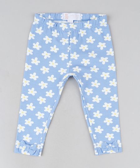 Calca-Legging-Infantil-Floral--com-Laco-na-Barra-Azul-Claro-9942213-Azul_Claro_1