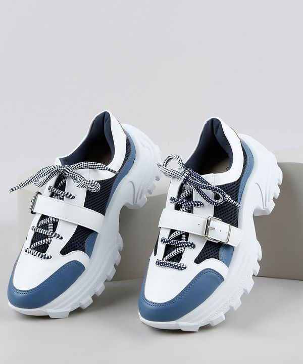 Tênis Feminino Chunky Oneself com Fivela Branco 36