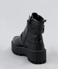 Bota-Feminina-Oneself-Cano-Curto-Choco-com-Tiras-e-Fivelas-Preta-9948235-Preto_4