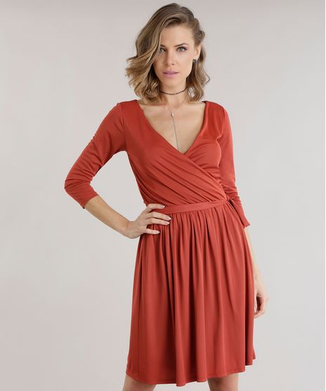 Vestido-com-Cordao-para-Amarracao-Laranja-Escuro-8747853-Laranja_Escuro_1