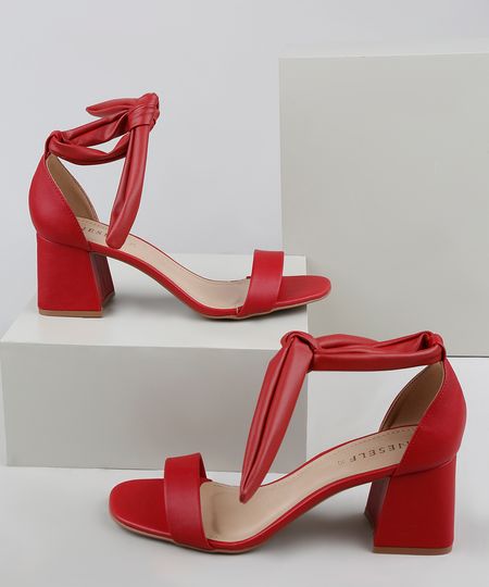 Sandalia-Feminina-Oneself-Salto-Baixo-Grosso-com-Tira-para-Amarrar-Vermelha-9948045-Vermelho_1
