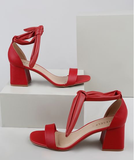 Sandalia-Feminina-Oneself-Salto-Baixo-Grosso-com-Tira-para-Amarrar-Vermelha-9948045-Vermelho_1